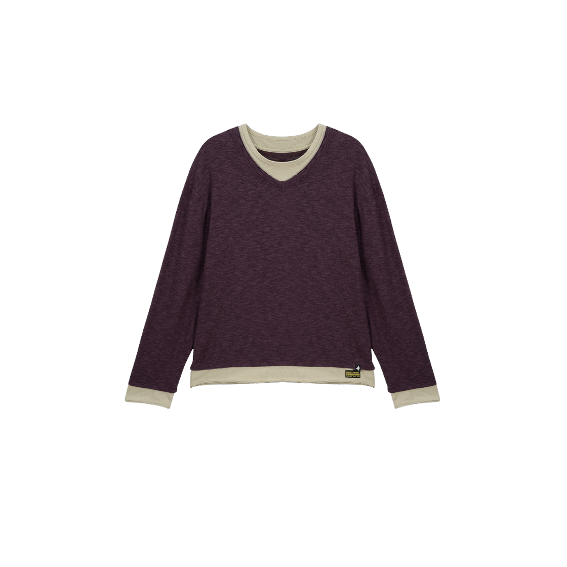 베이컨트 아카이브 (남성) 헤이든 브이넥 레이어드 롱슬리브 퍼플(Vacant Archive (Men) Hayden V-Neck Layered Long Sleeve Purple) - 1