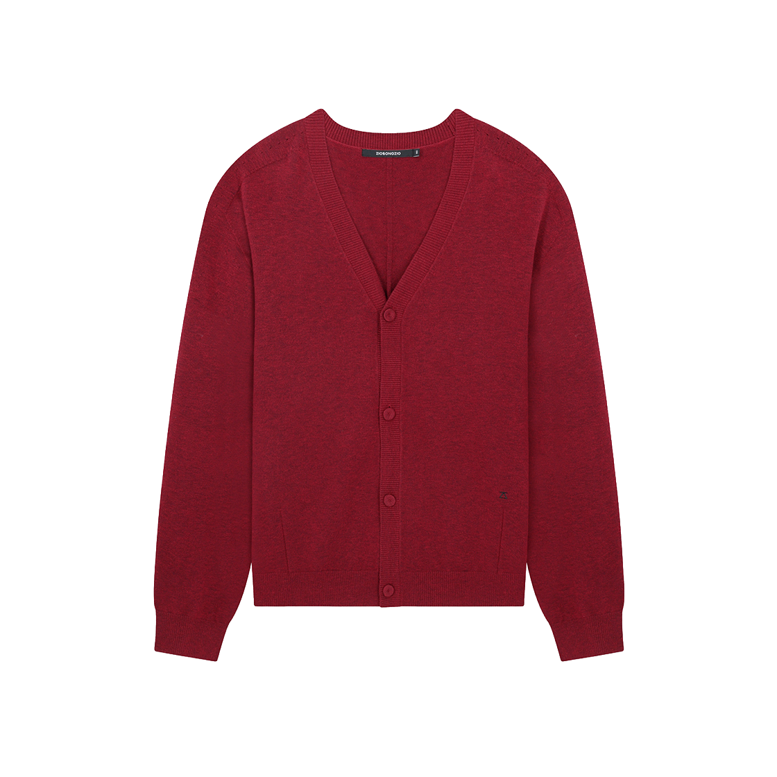 지오송지오 타임리스 홀가먼트 니트 가디건 멜란지레드 ZI6KT695MR(ZIOSONGZIO Timeless Wholegarment Knit Cardigan Melange Red) - 1