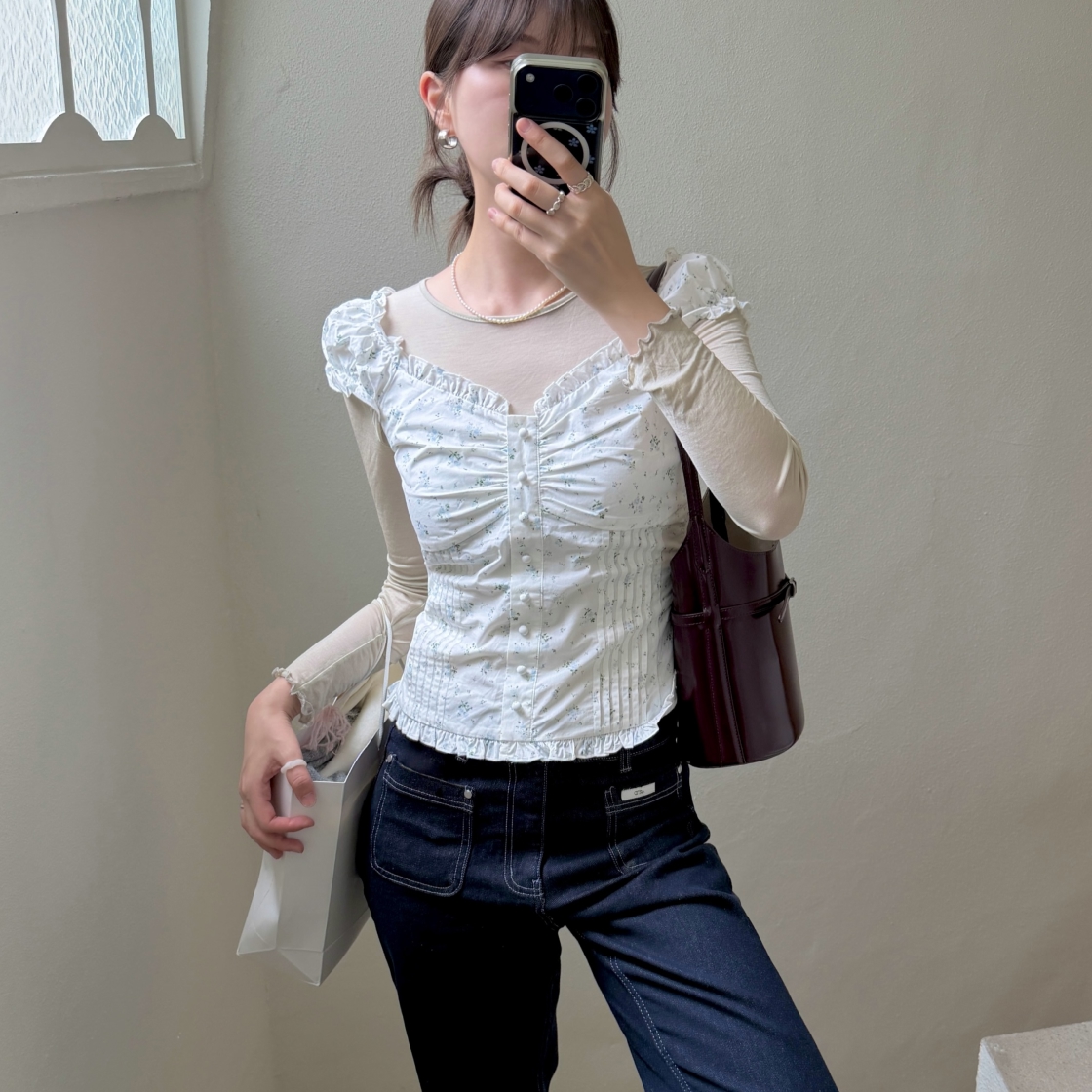 라츠유 엘라 블라우스 아이보리(LOTS YOU Ella Blouse Ivory) - 3