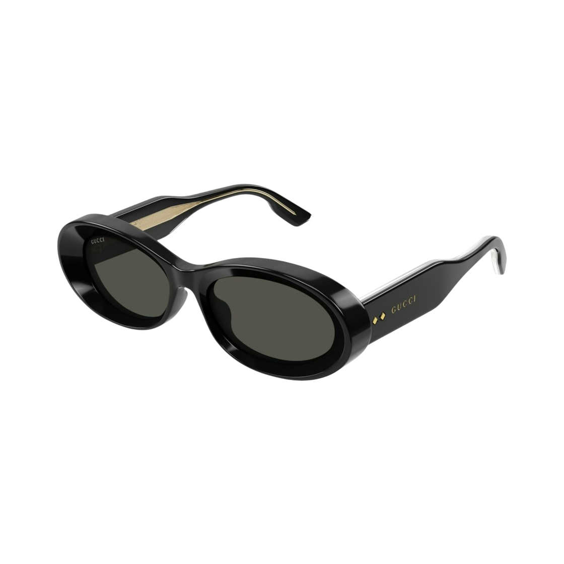 GG1527S-001 Gucci Cat Eye Sunglasses Black Grey
