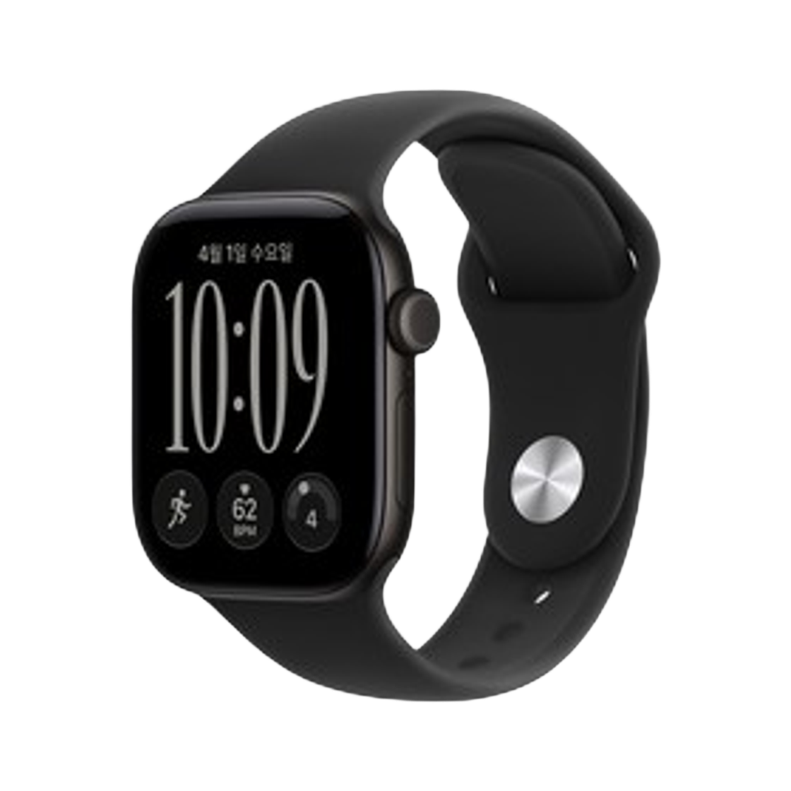 MJEA4KH/A Apple Watch 12 42mm GPS Aluminum Case Black Sport Band S/M Black (Korean Ver.)
