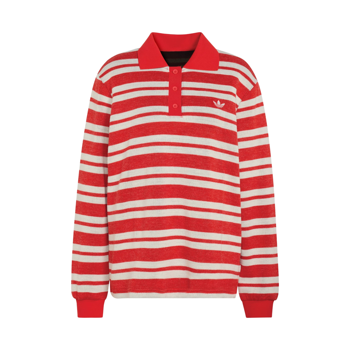 LG3944 (W) Adidas Originals Stripes Knit Polo Top Red - KR Sizing