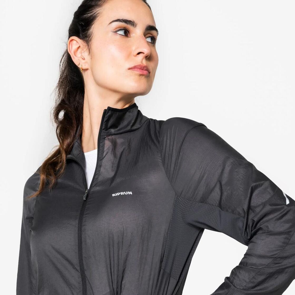 데카트론 여성 울트라라이트 러닝 윈드 자켓 런 500 카본 그레이(Decathlon Women's Ultralight Running Wind Jacket Run 500 Carbon Grey) - 6