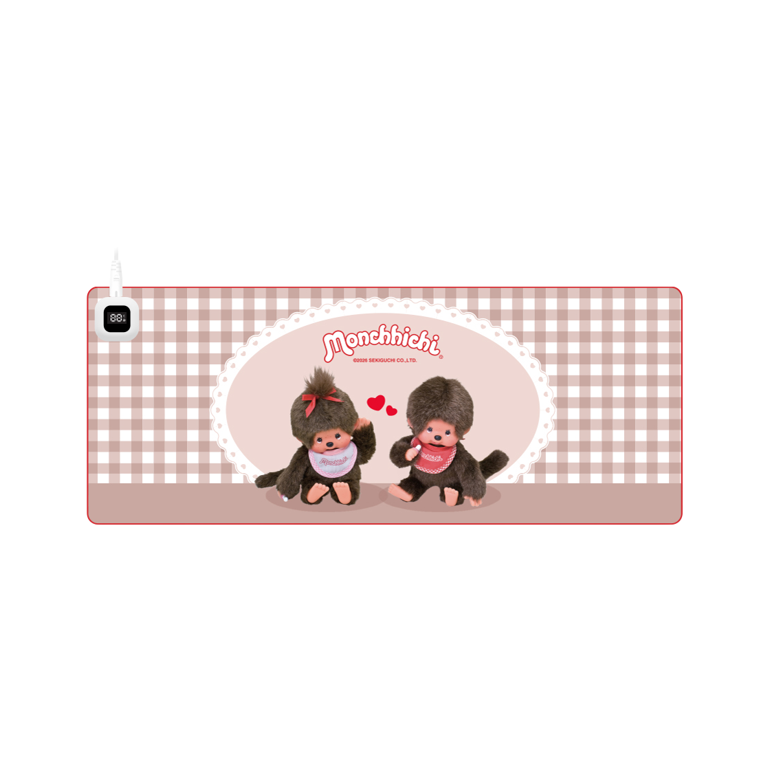 로이체 몬치치 온열 장패드 데스크 매트(Royche Monchhichi Heated Long Desk Mat)