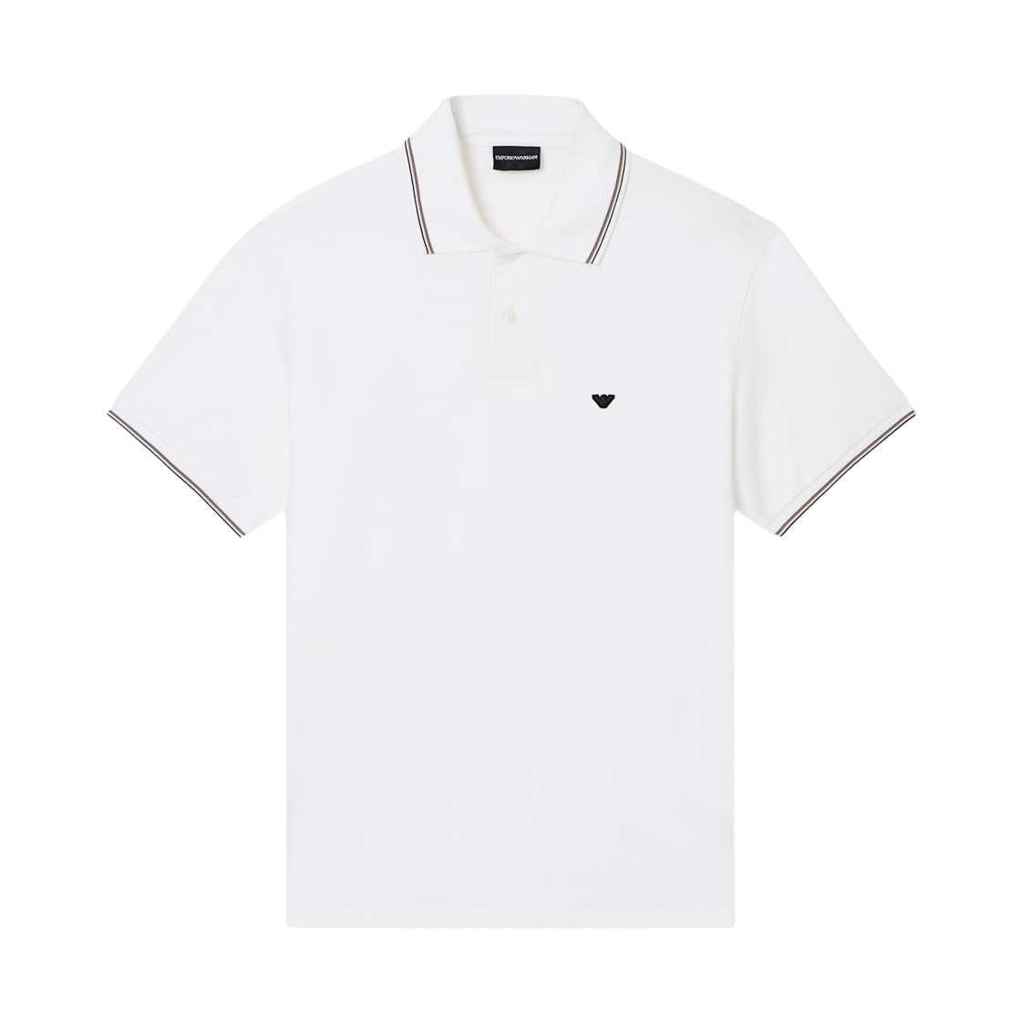 EM004607AF23090U0003 Emporio Armani Polo Shirt Essentials in Regular Fit Cotton Jersey White