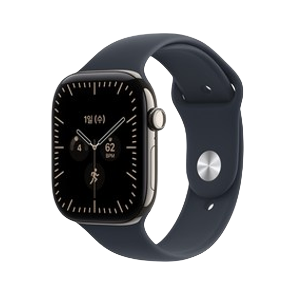 MJGM4KH/A Apple Watch 12 46mm Cellular Titanium Navy Blue Sport Band S/M Natural (Korean Ver.)