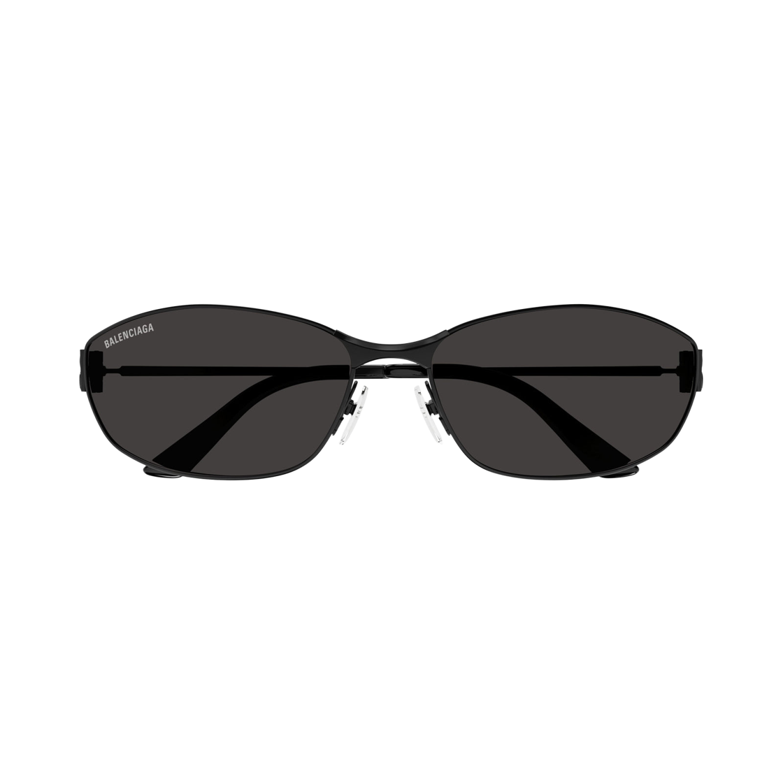 BB0336S001 Balenciaga Everyday Oval Metal Sunglasses Black