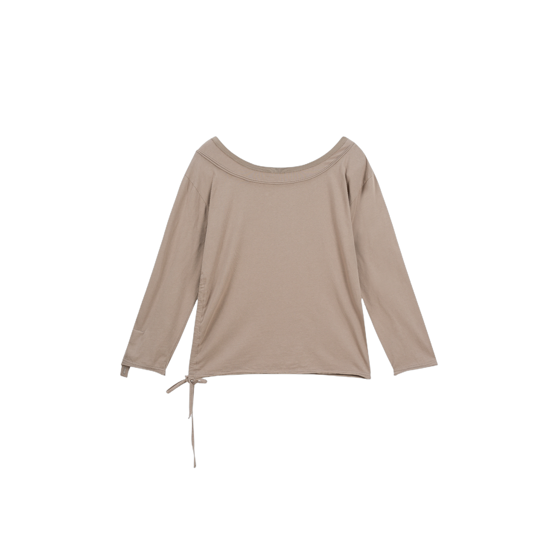 베이컨트 아카이브 다시 레이어드 오프숄더 롱슬리브 탑 베이지(Vacant Archive Darcy Layered Off-Shoulder 
Long Sleeve Top Beige) - 1