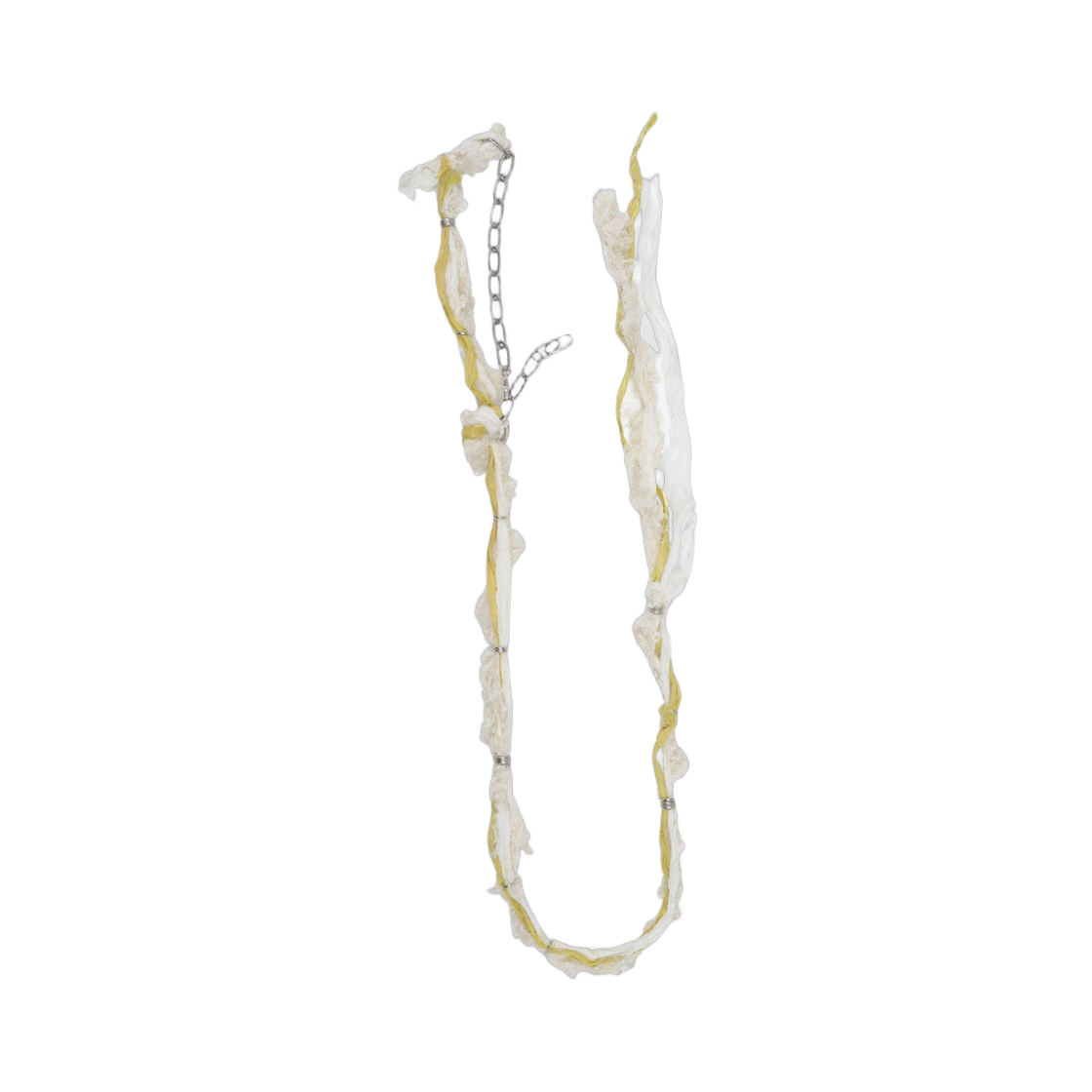 베이컨트 아카이브 로우 실크 체인 목걸이 아이보리(Vacant Archive Raw Silk Chain Necklace Ivory)