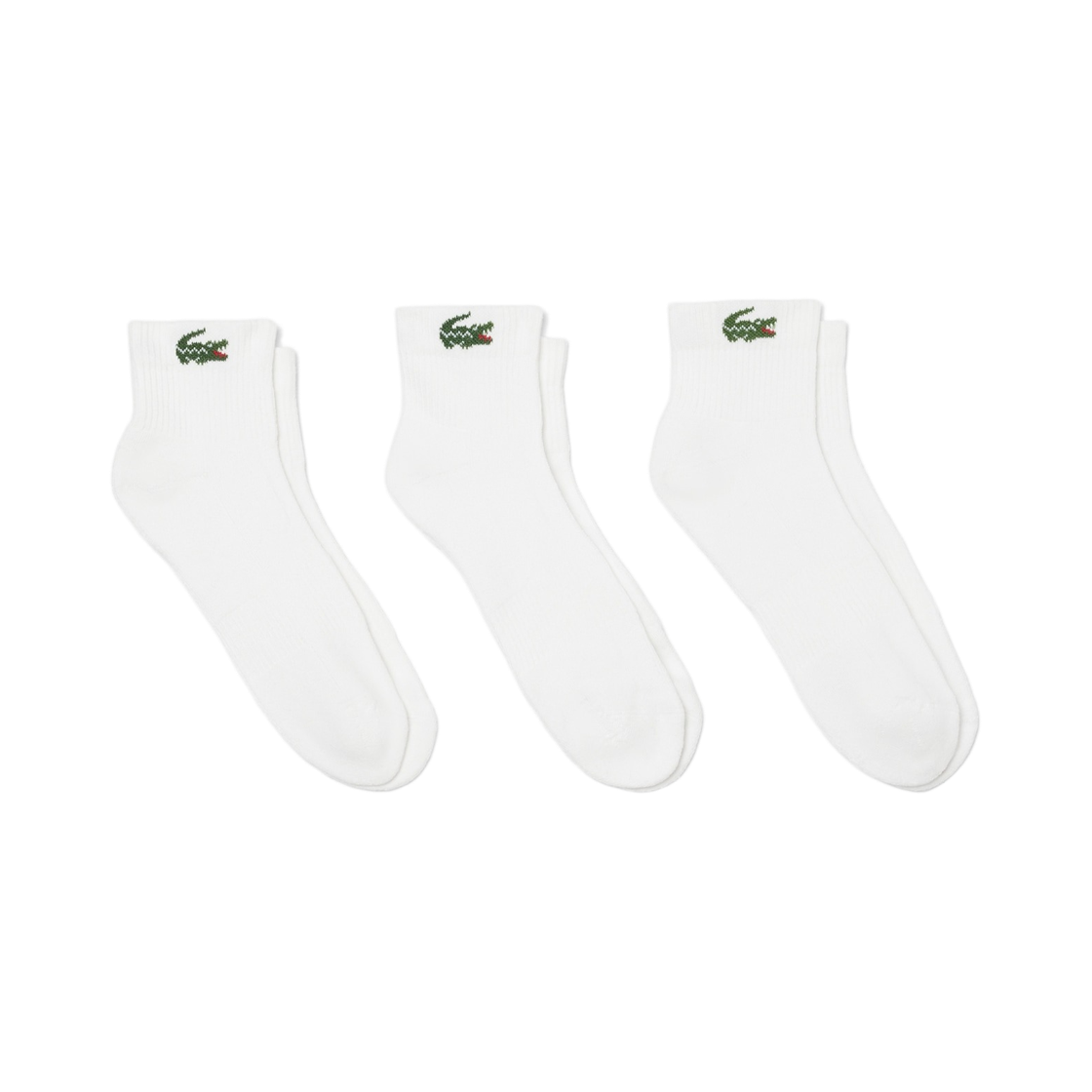 RA9184-51-001 (W) Lacoste Low Socks White (3 Pack)
