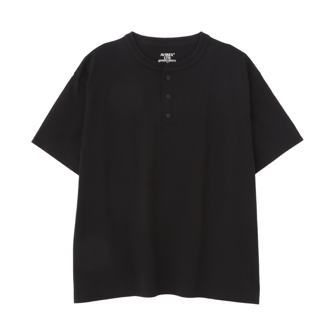 7835934019-ABL [예약배송] Avirex Henry Neck Pack Tee Black