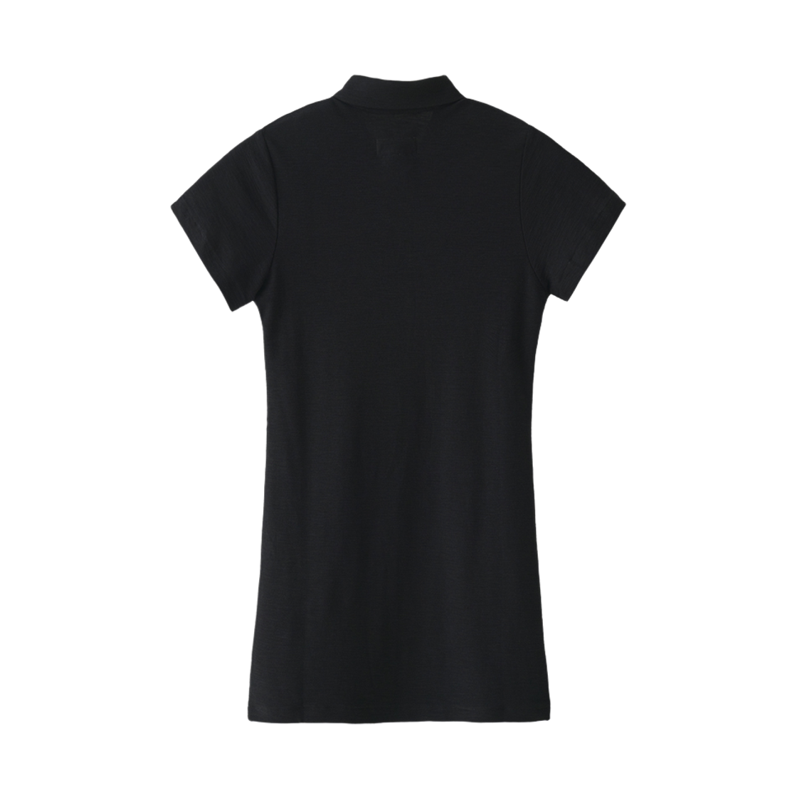 투위드 코튼버튼 다운 피케 폴로미니 드레스 블랙(Tuewid Cotton Button Down Pique Polo Mini Dress Black) - 2
