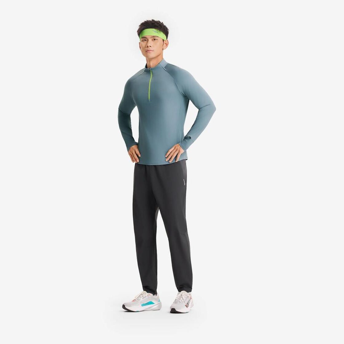 데카트론 남성 하프집 러닝 긴팔 티 런 드라이 500 리버 그레이(Decathlon Men's Half-Zip Long-Sleeved Running T-Shirt Run Dry 500 River Grey) - 7