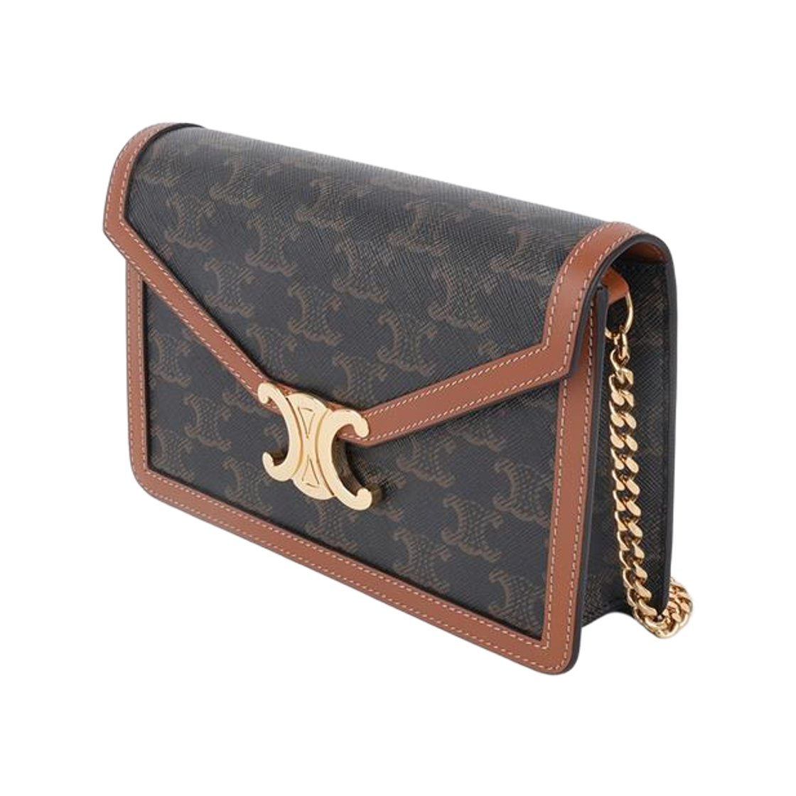 [20% 쿠폰] 셀린느 월렛 온 체인 마고 트리옹프 캔버스 카프스킨 탄([20% 쿠폰] Celine Wallet On Chain Margo in Triomphe Canvas Calfskin Tan) - 2
