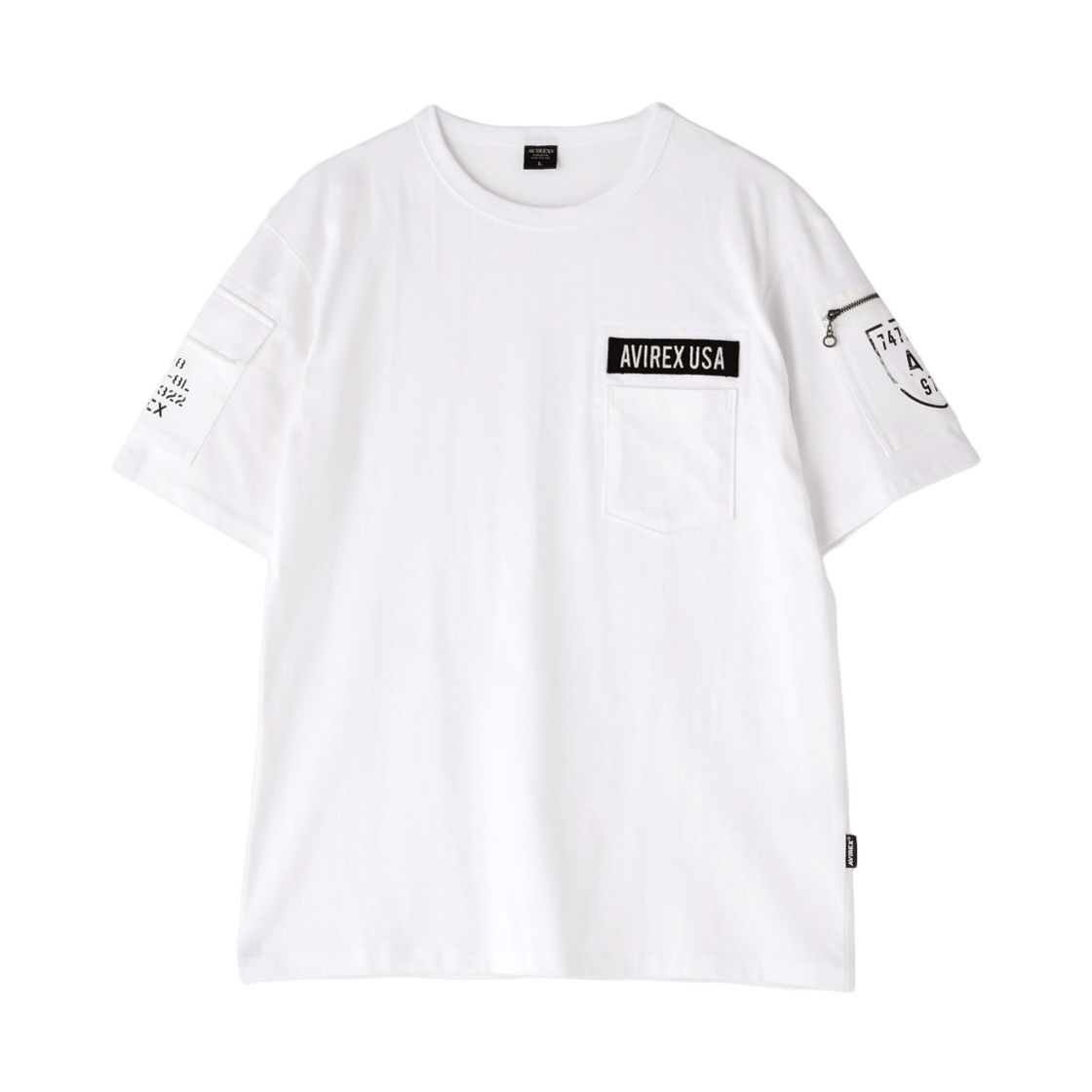 7835934010-AWH [예약배송] Avirex Fatigue Short Sleeve Tee White