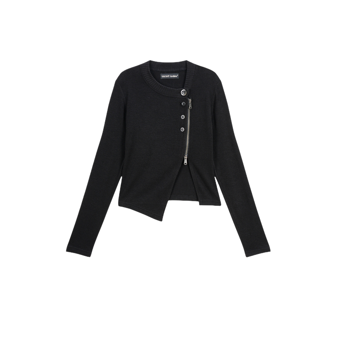 베이컨트 아카이브 리타 롱슬리브 니트 가디건 블랙(Vacant Archive Rita Long Sleeve Knit Cardigan Black) - 1