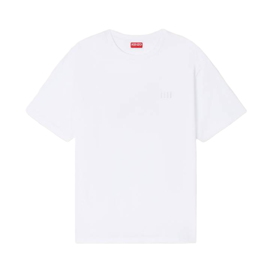 FG55TS4024SG-01 Kenzo Boke Flower 2.0 Embroidered Oversized T-Shirt in Cotton White