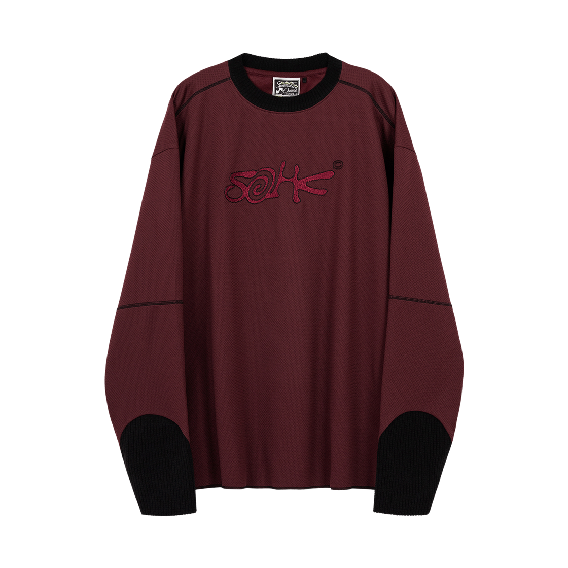 11VFT10882 SOHC Logo Embroidery L/SL_11VFT108 Burgundy