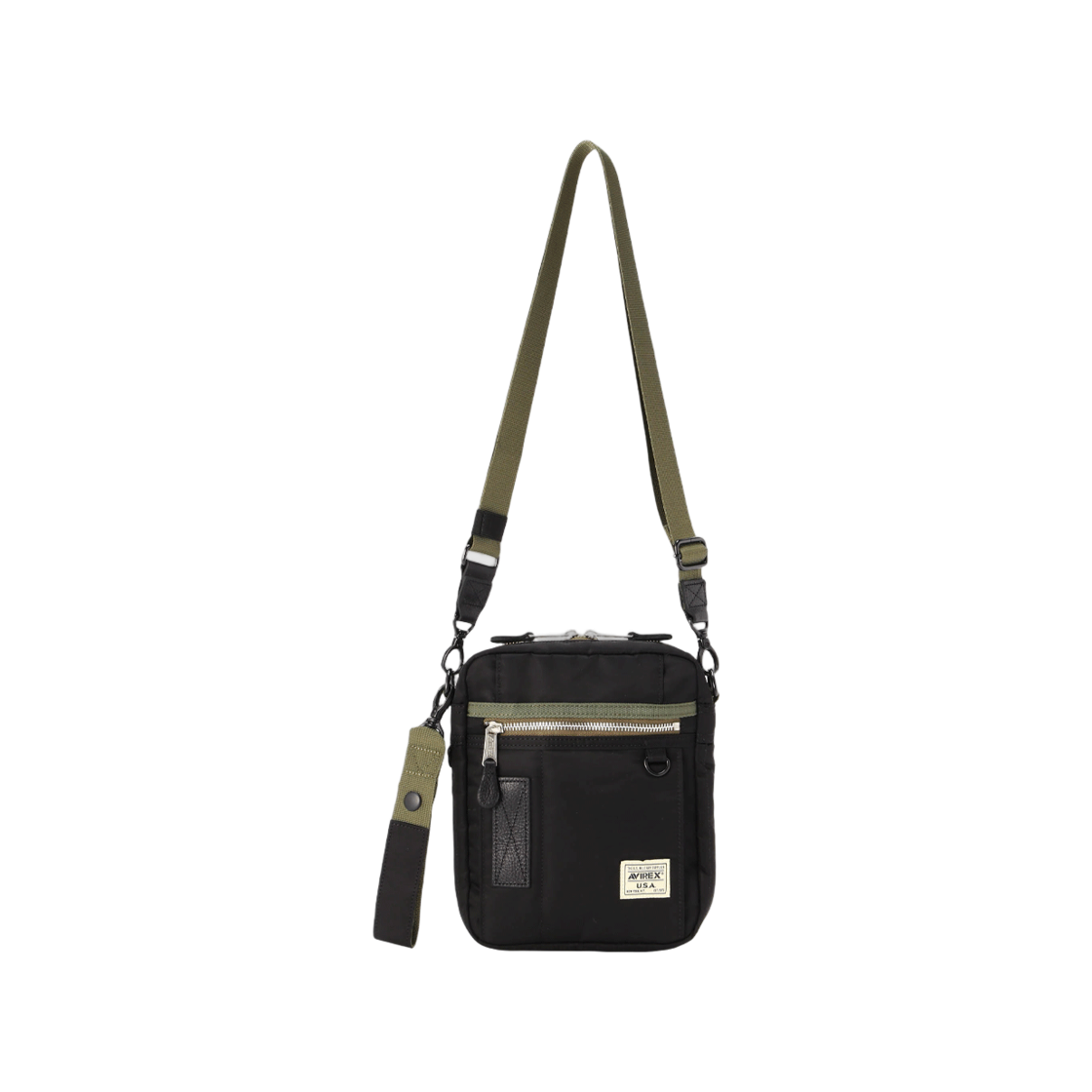 7836976017-ABL [예약배송] Avirex Flight Nylon Vertical Shoulder Bag Black