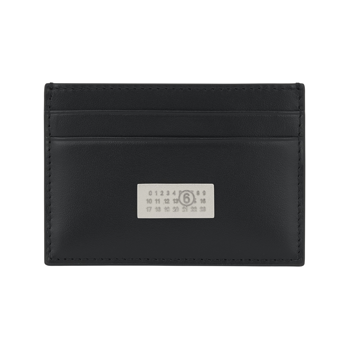 SA5UI0026P9201T8013 MM6 Maison Margiela Leather Card Holder Black