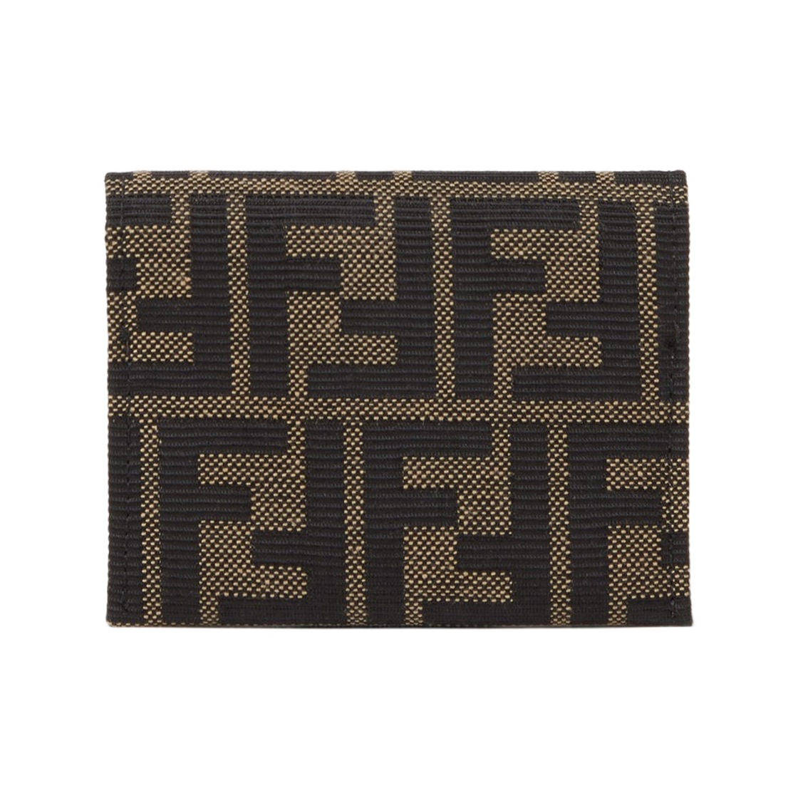 8M0608B1JYF0VAT Fendi FF Zucca Jacquard Card Case Brown