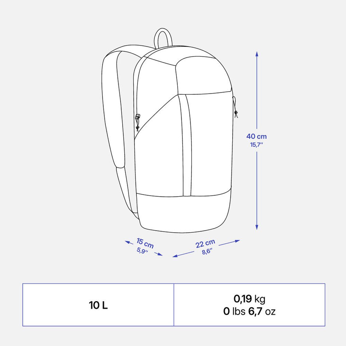 데카트론 등산 백팩 10L 아르페나즈 NH100 어비스 블루(Decathlon Hiking Backpack 10L Arpenaz NH100 Abyss Blue) - 3