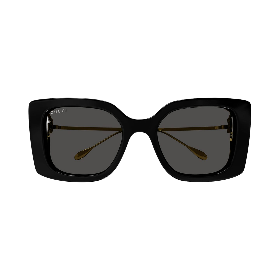GG1567SA-001 Gucci Square Sunglasses Black Gold