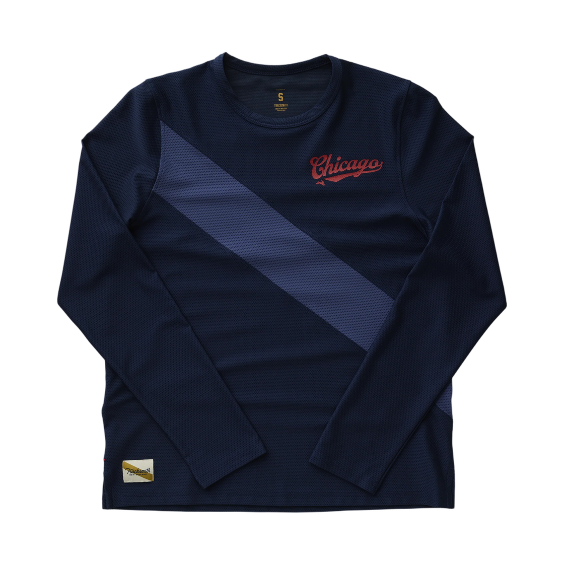 (W) 트랙스미스 시카고 롱 슬리브 네이비 딥 블루((W) Tracksmith Chicago Long Sleeve Navy Deep Blue)