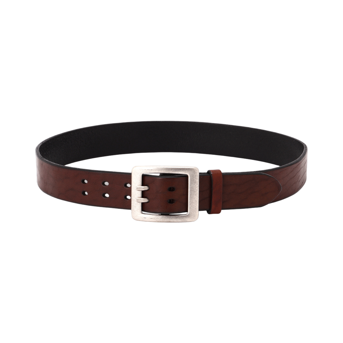 7836971003-ADB [예약배송] Avirex Cow Leather Belt Double Pin Dark Brown