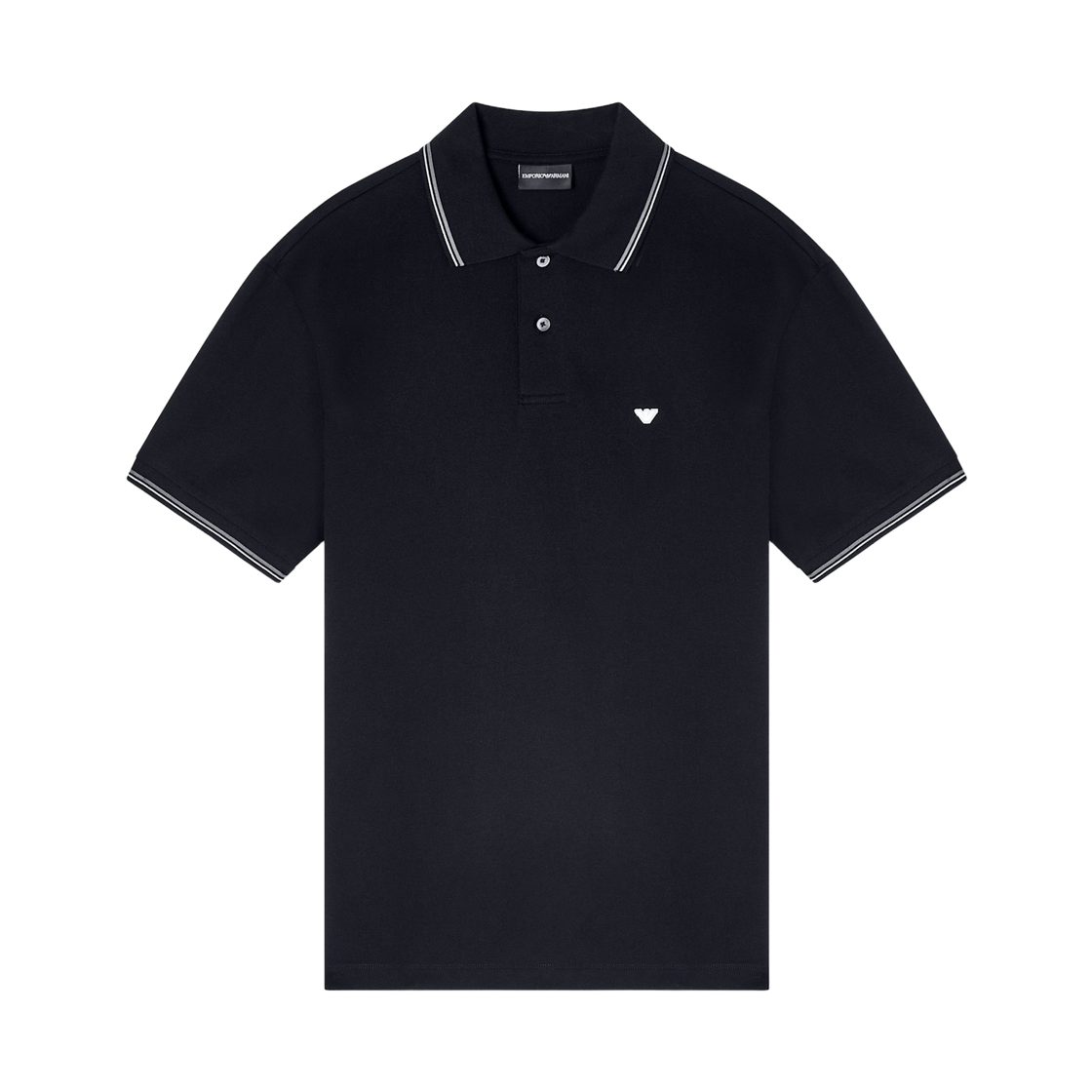 EM004607AF23090UC001 Emporio Armani Polo Shirt Essentials in Regular Fit Cotton Jersey Black