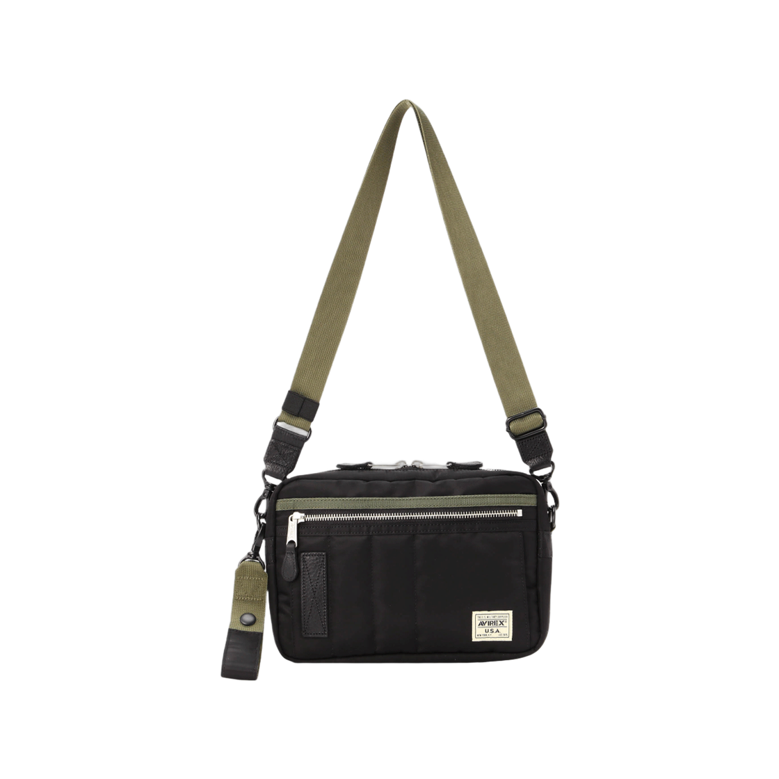 7836976014-ABL [예약배송] Avirex Flight Nylon Box Shoulder Bag Black