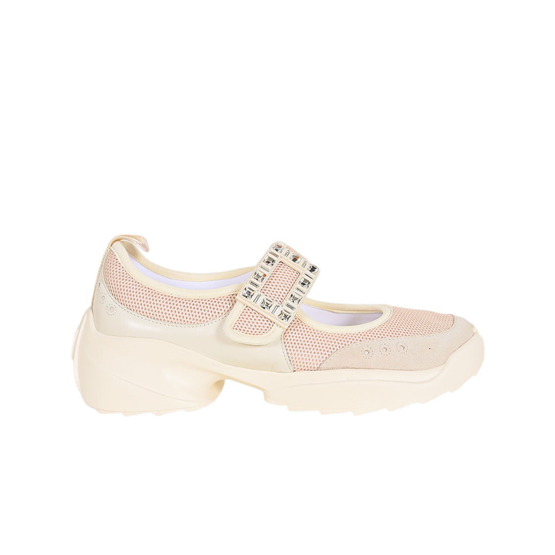 RVW75645560 VO9 YTA6 [20% 쿠폰] (W) Roger Vivier Viv On The Run Strap Ballerinas Beige