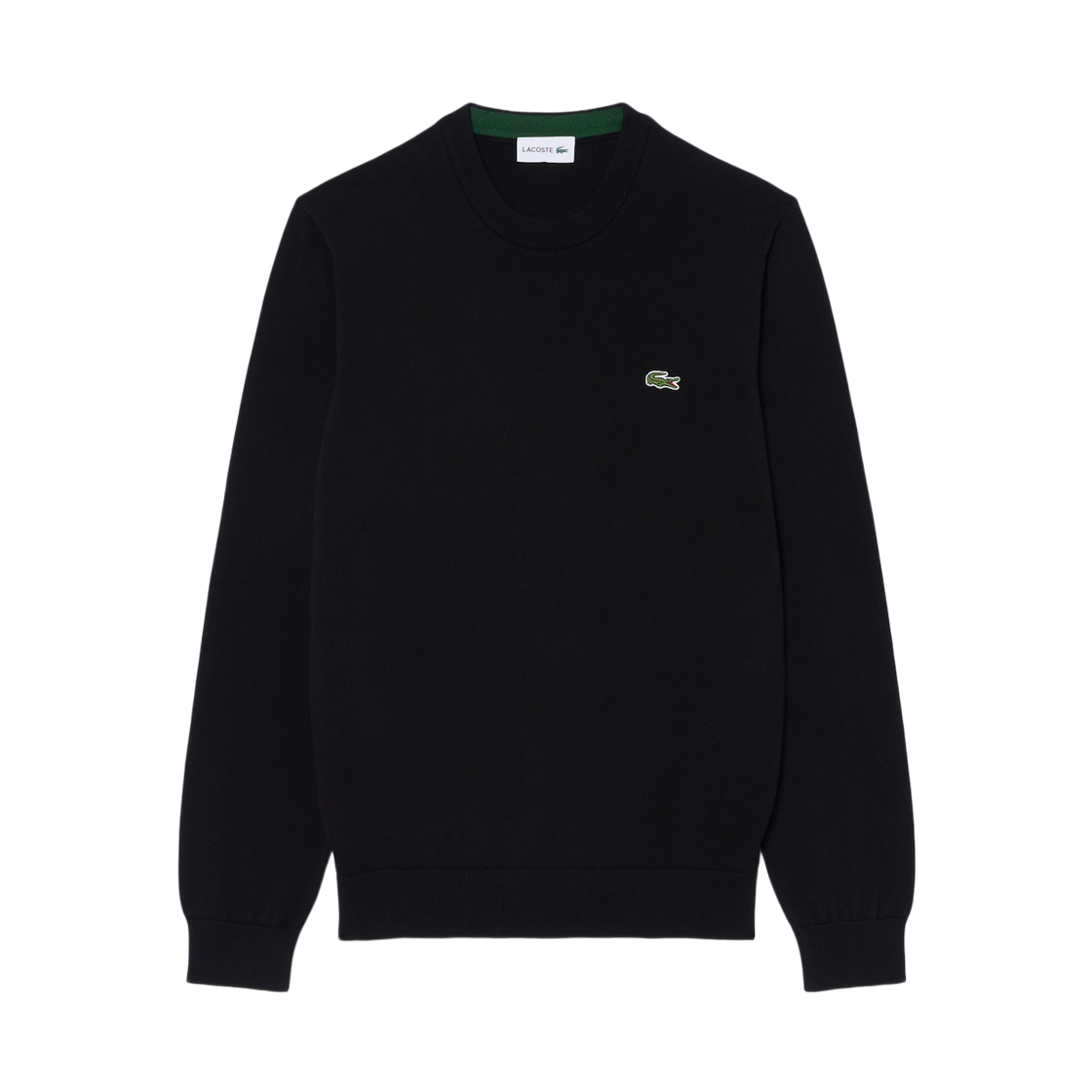 AH1985-56N-031 Lacoste Cotton Crewneck Pullover Black