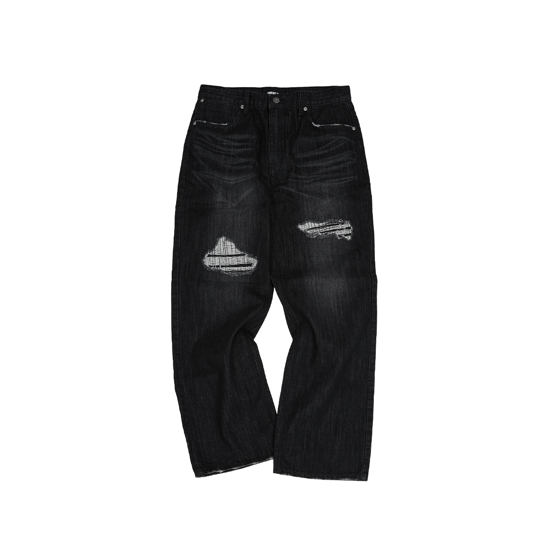 MEA03B6B02-BK Mea Repair Denim Pants Black