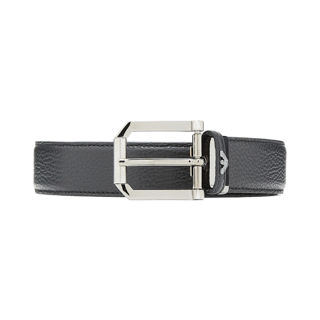 EM005829AF25475UC001 Emporio Armani Bull Leather Belt Black