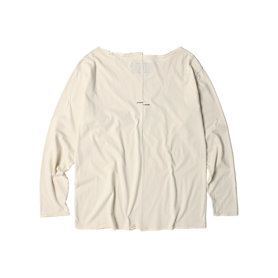 더바이닐하우스 로우 컷 오버 롱슬리브 티 (W) 크림(Thevinylhouse Raw Cut Over Ls Tee (W) Cream) - 2