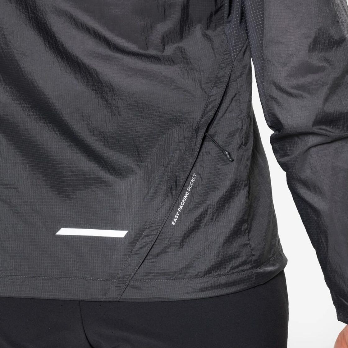 데카트론 여성 울트라라이트 러닝 윈드 자켓 런 500 카본 그레이(Decathlon Women's Ultralight Running Wind Jacket Run 500 Carbon Grey) - 8