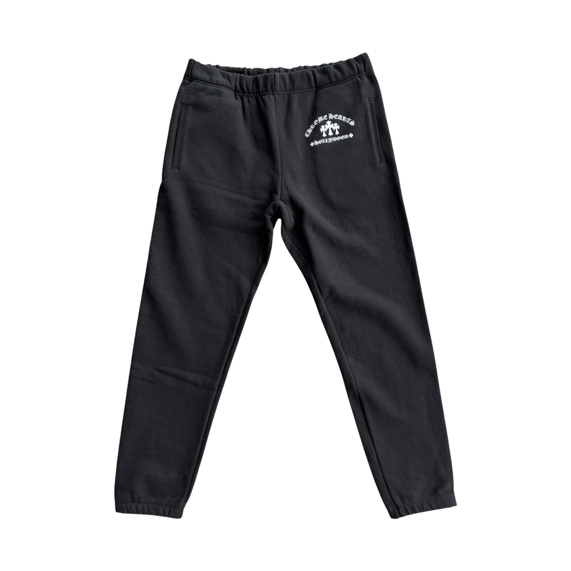 - Chrome Hearts Cemetary Cross Hollywood Embroidered Sweatpants Black