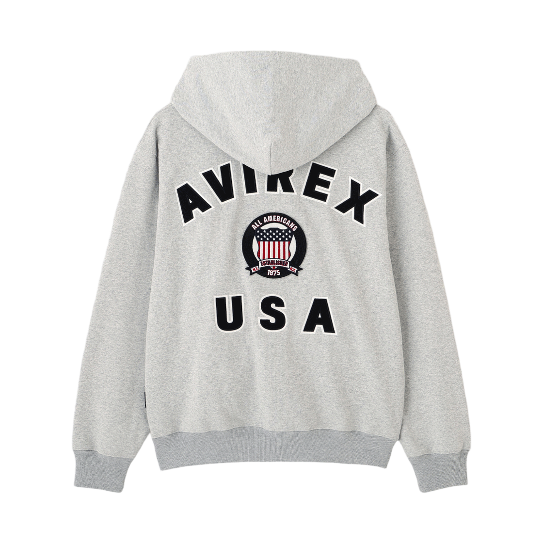 아비렉스 시그니처 바시티 짚업 파카 그레이(Avirex Signature Varsity Zip Up Parka Grey)