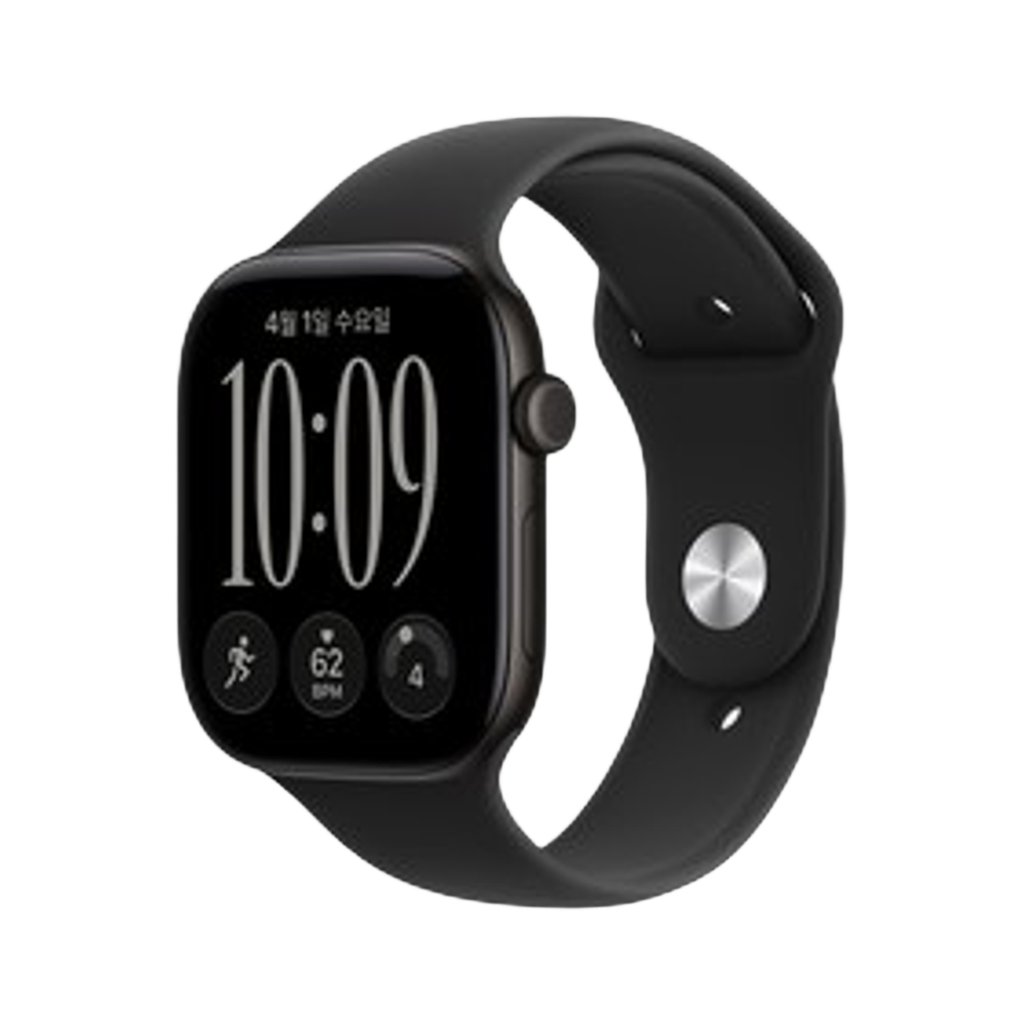 MJEL4KH/A Apple Watch 12 46mm GPS Aluminum Case Black Sport Band M/L Black (Korean Ver.)