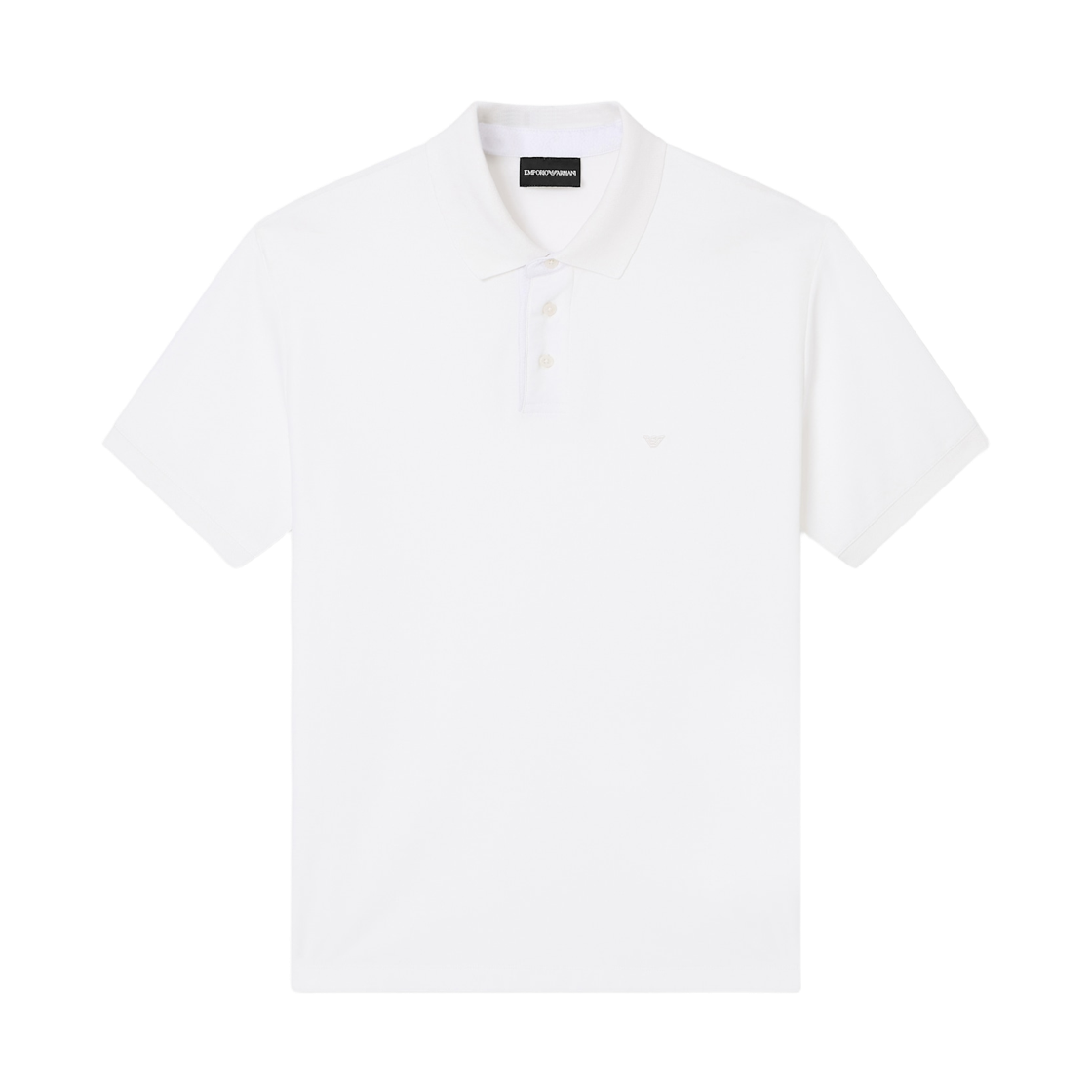 EM005251AF10497U0003 Emporio Armani Regular Fit Pique Polo Shirt White