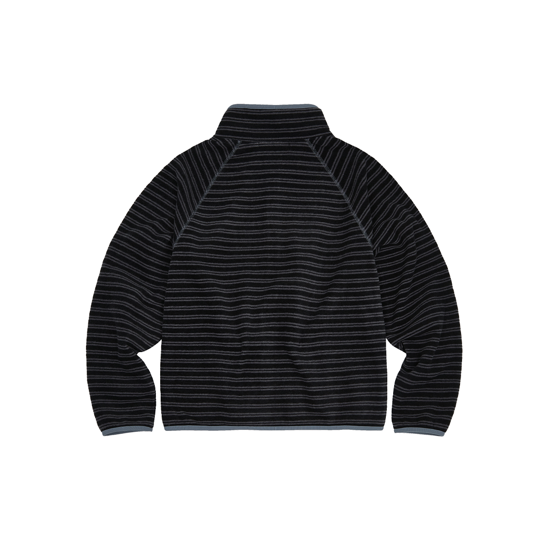 메아 스트라이프 플리스 하프 집 블랙(Mea Stripe Fleece Half Zip Black) - 2