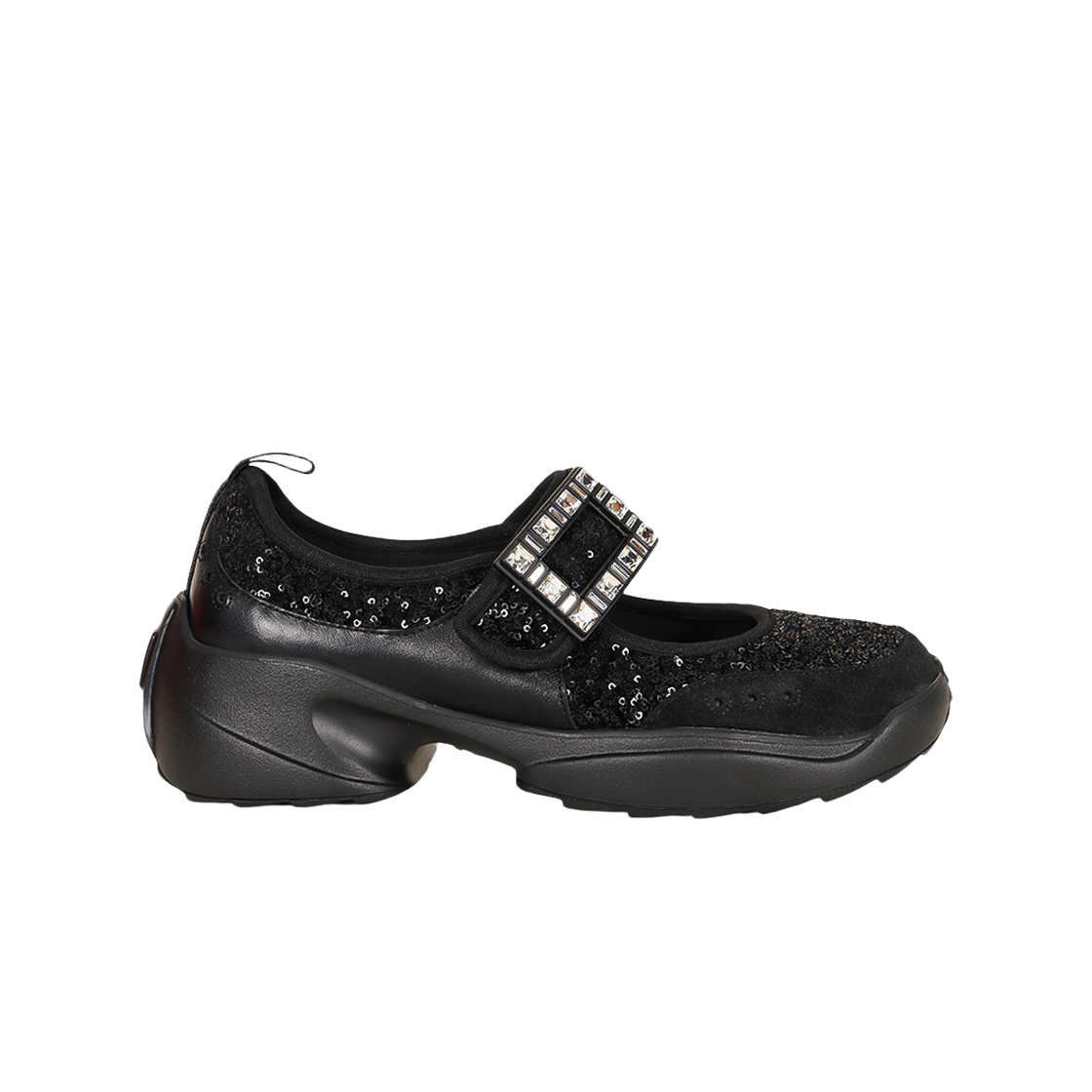 RVW75645560 VQS B999 [20% 쿠폰] (W) Roger Vivier Viv On The Run Mary Janes with Sequins Black