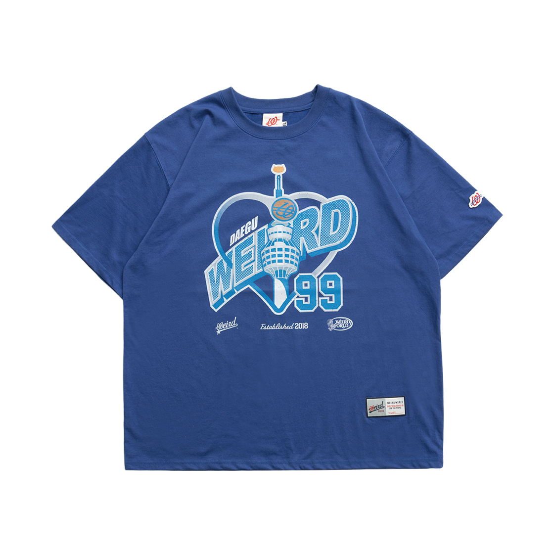 위얼드월드 WEIRD X HHTRN 타워 티셔츠 BLUE(WEIRD WORLD WEIRD X HHTRN Tower T-shirt BLUE)
