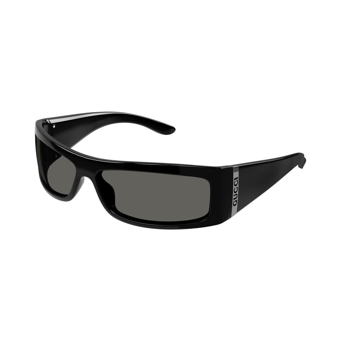 GG1492SA-001 Gucci Shield Frame Injection Sunglasses Black