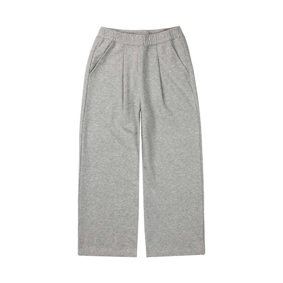 누아트 스튜디오 세미 와이드 스웨트 팬츠 멜란지 그레이(NUART STUDIO Semi-Wide Sweatpants Melange Gray)