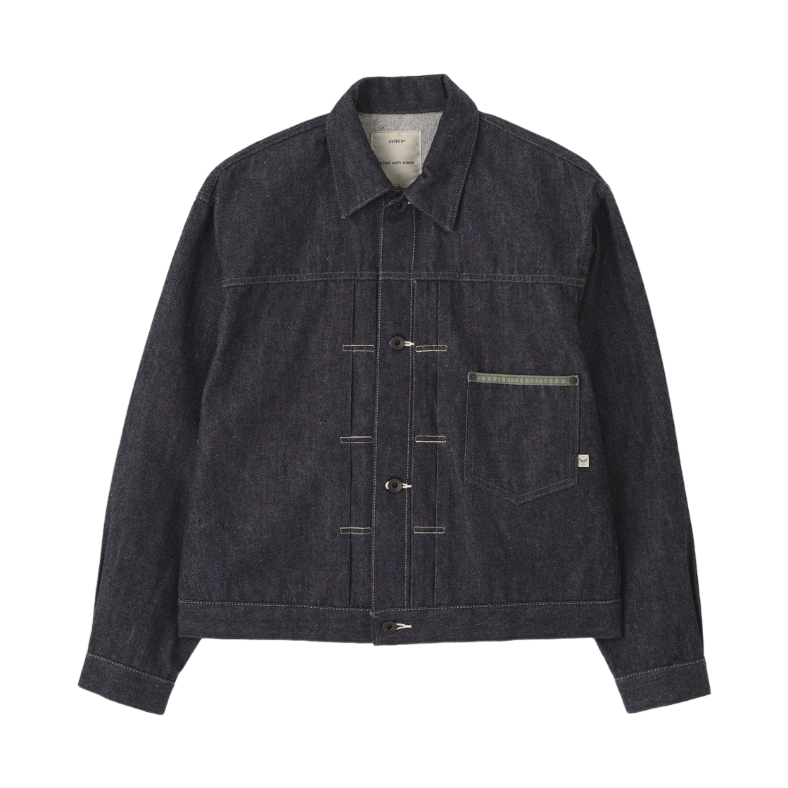 7836952012-ASA [예약배송] Avirex Heritage Denim Type-1 Jacket "Nylon" Sage