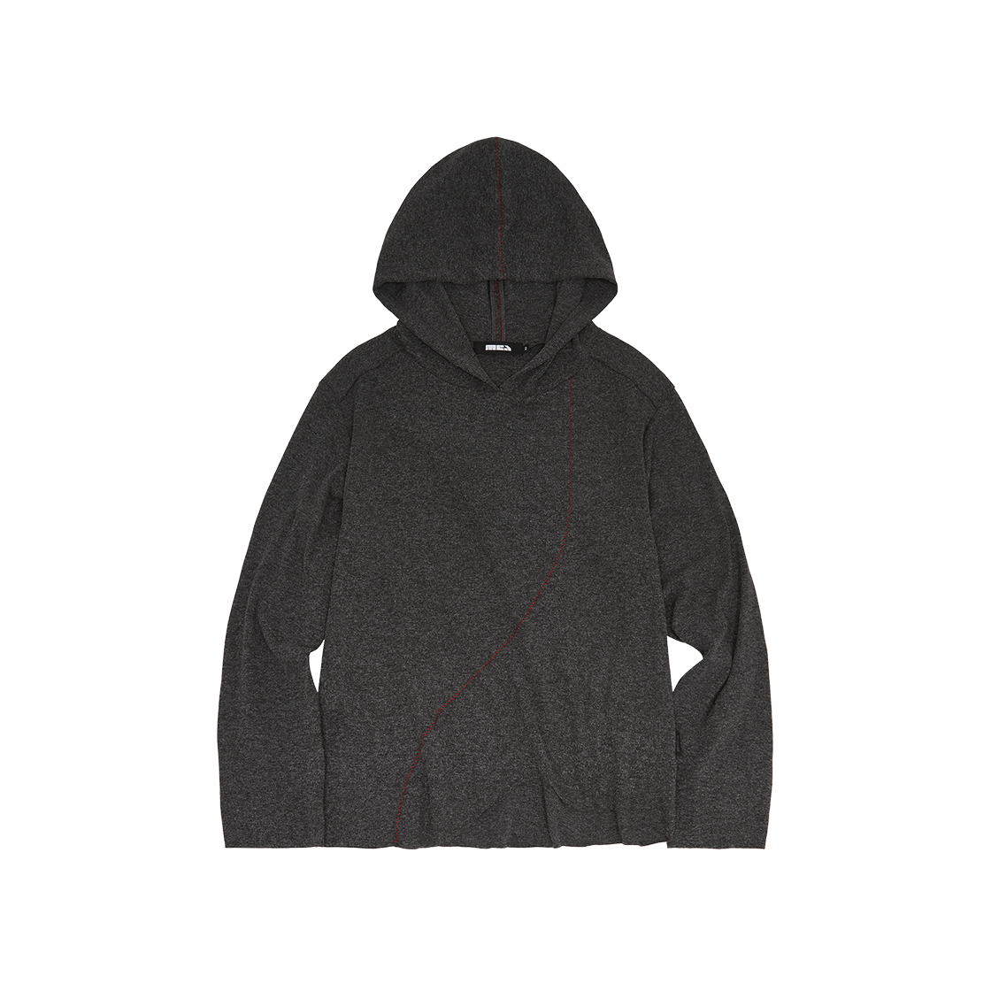 메아 브러쉬드 스티치 니트 후디 차콜(Mea Brushed Stitch Knit Hoodie Charcoal)