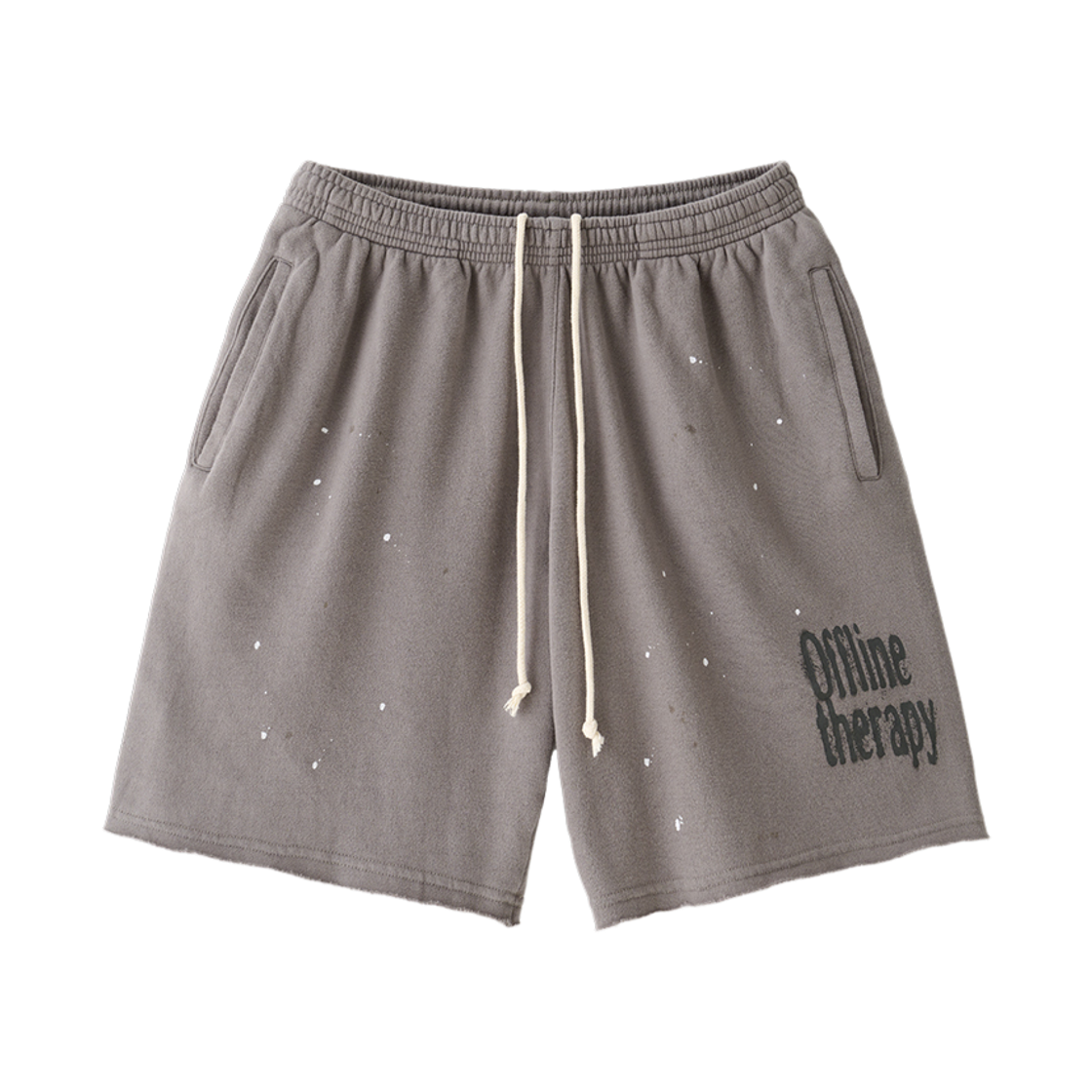 투위드 릴렉스 라이트 플리스 그레이(Tuewid Relaxed Light-Fleece Sweatshorts In Gray (Offline Therapy))