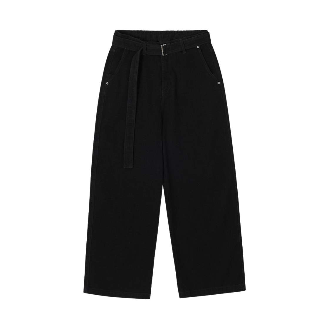 SI5PT524BK SONGZIO HOMME Belted Wide Denim Black